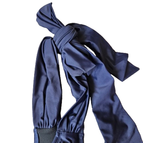 J.Crew plus one shoulder bow tie one piece swimsuit, 24, blue - Picture 5 of 8